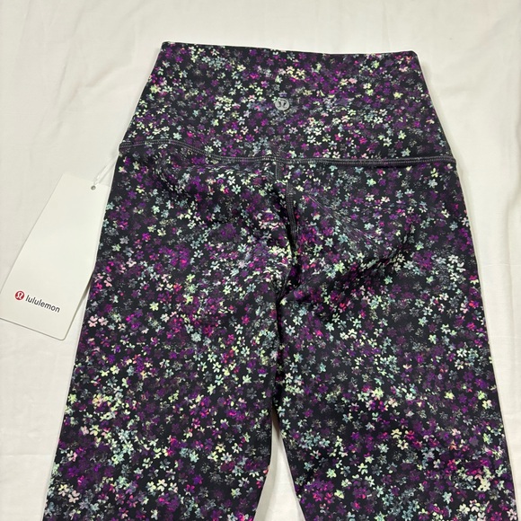 Lululemon Wunder Train HR Tight 25” Legging FLRM Floral Purple Women's Size 2 - Picture 5 of 5